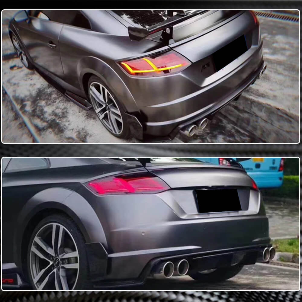 Audi TT Sline TTS TTRS MK3 8S 2015-2018 Rear Bumper Splitters Carbon Fiber-Ahacarbon