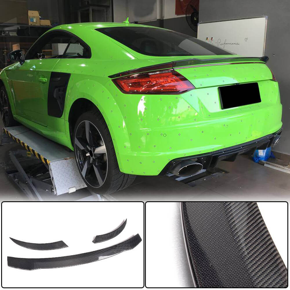 Audi TT TTS MK3 8S 2015-2019 Rear Trunk Spoiler Carbon Fiber-Ahacarbon