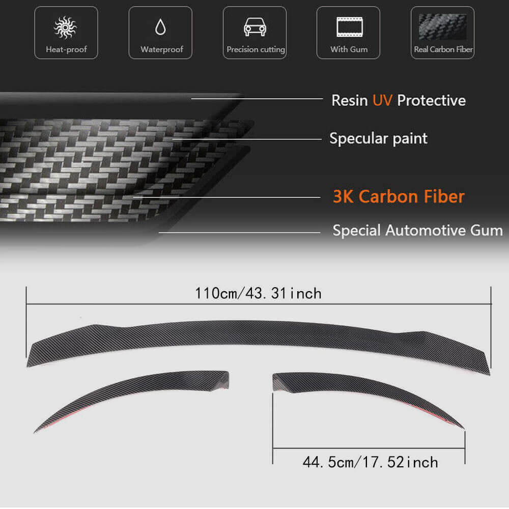 Audi TT TTS MK3 8S 2015-2019 Rear Trunk Spoiler Carbon Fiber-Ahacarbon