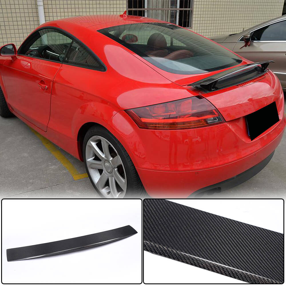 Audi TT TTS Sline MK2 8J Pre-facelift 2008-2014 Rear Trunk Spoiler Carbon Fiber-Ahacarbon