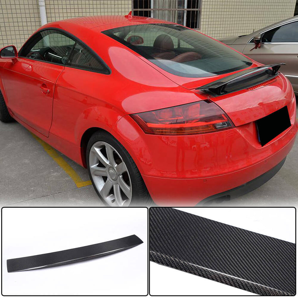Audi TT TTS Sline MK2 8J Pre-facelift 2008-2014 Rear Trunk Spoiler Carbon Fiber-Ahacarbon