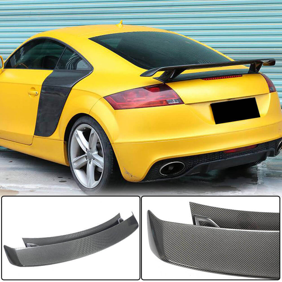 Audi TT TTS Sline MK2 8J Pre-facelift 2008-2014 Rear Trunk Spoiler Carbon Fiber-Ahacarbon