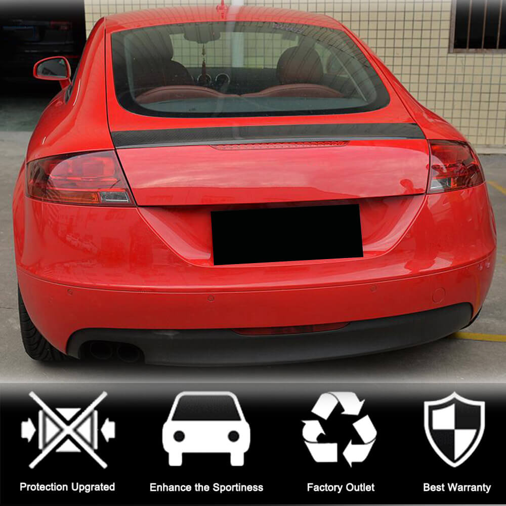 Audi TT TTS Sline MK2 8J Pre-facelift 2008-2014 Rear Trunk Spoiler Carbon Fiber-Ahacarbon