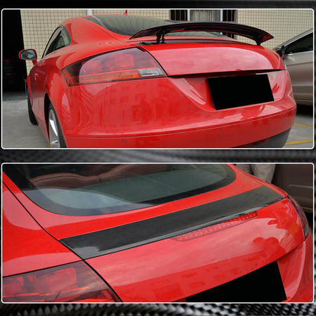 Audi TT TTS Sline MK2 8J Pre-facelift 2008-2014 Rear Trunk Spoiler Carbon Fiber-Ahacarbon