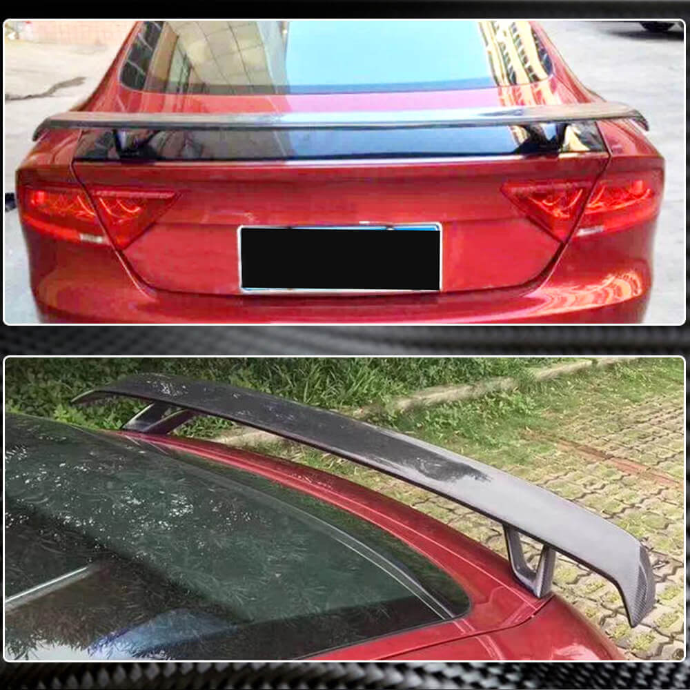 Audi TT TTS Sline MK2 8J Pre-facelift 2008-2014 Rear Trunk Spoiler Carbon Fiber-Ahacarbon
