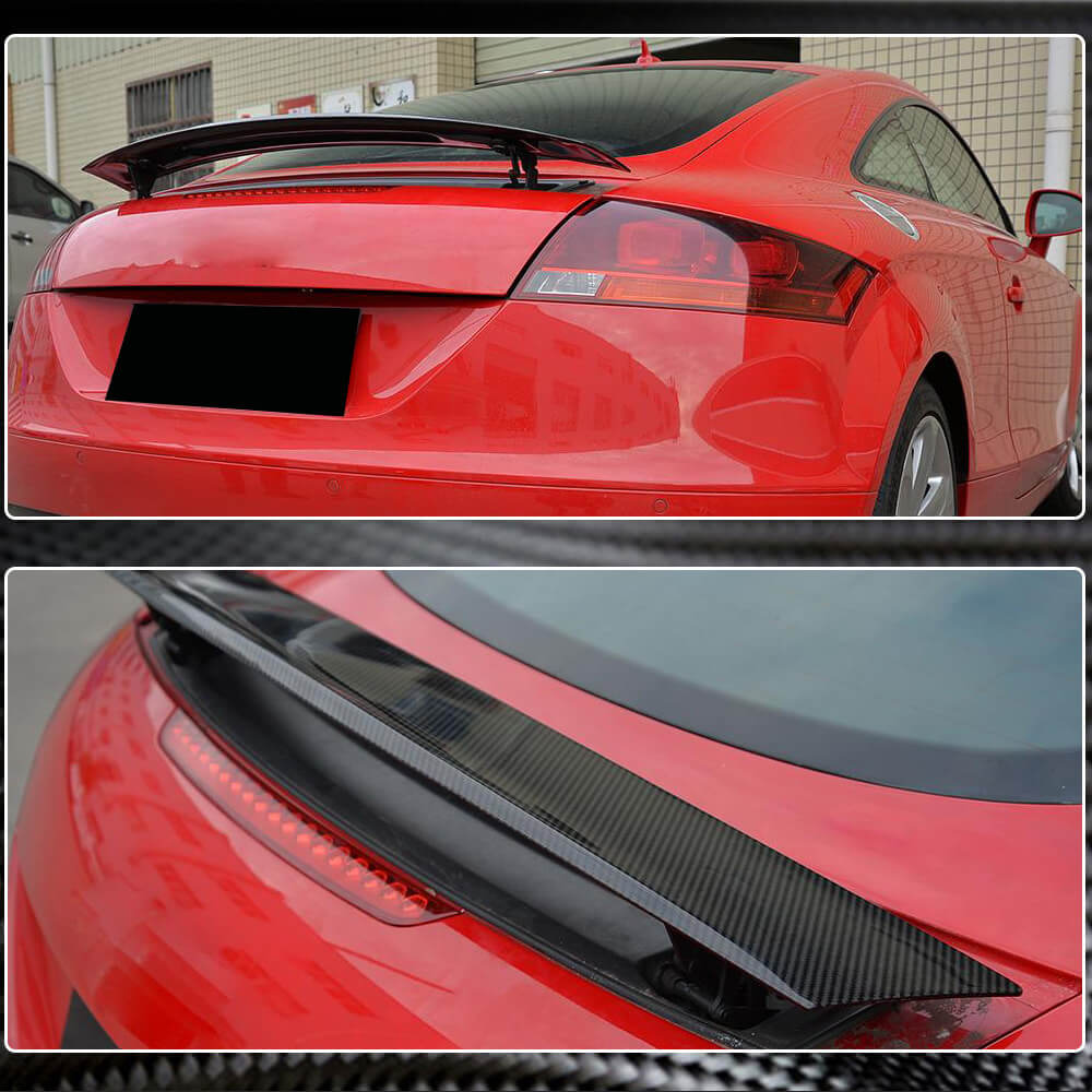 Audi TT TTS Sline MK2 8J Pre-facelift 2008-2014 Rear Trunk Spoiler Carbon Fiber-Ahacarbon