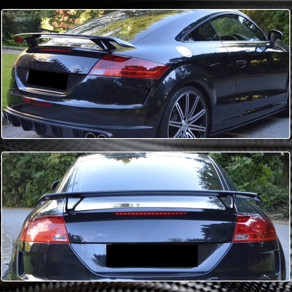 Audi TT TTS Sline MK2 8J Pre-facelift 2008-2014 Rear Trunk Spoiler Carbon Fiber-Ahacarbon