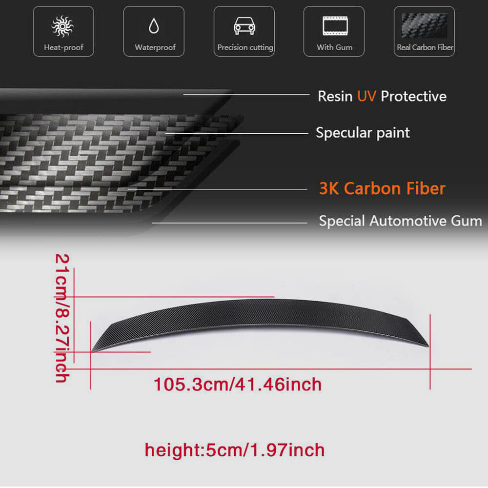 Audi TT TTS Sline MK2 8J Pre-facelift 2008-2014 Rear Trunk Spoiler Carbon Fiber-Ahacarbon
