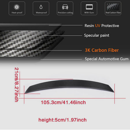 Audi TT TTS Sline MK2 8J Pre-facelift 2008-2014 Rear Trunk Spoiler Carbon Fiber-Ahacarbon