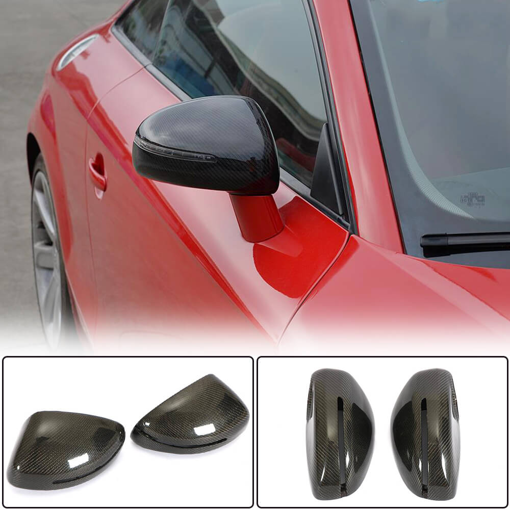 Audi TT TTS TTRS MK2 2008-2014 R8 2007-2011 Mirror Covers Replacement Style Carbon Fiber-Ahacarbon