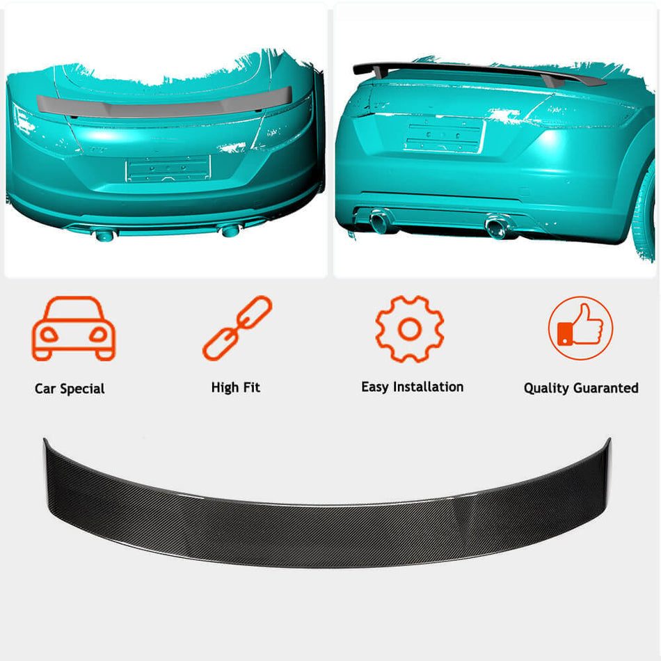 Audi TT TTS TTRS MK3 8S Coupe 2015-2021 Rear Trunk Spoiler Carbon Fiber-Ahacarbon
