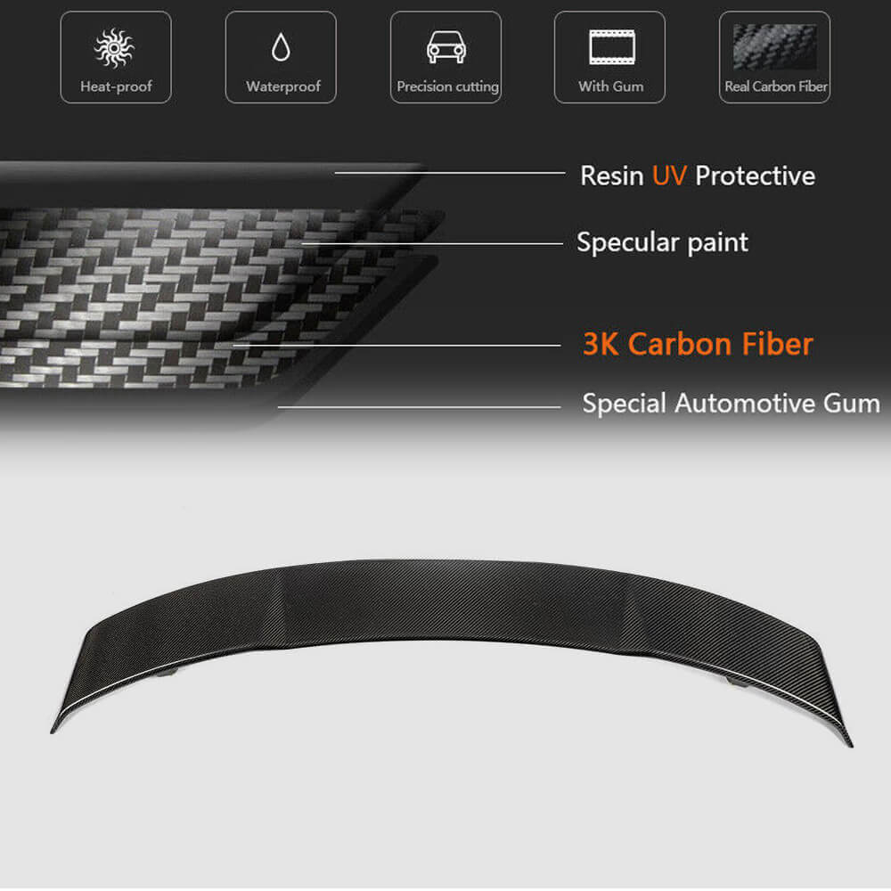 Audi TT TTS TTRS MK3 8S Coupe 2015-2021 Rear Trunk Spoiler Carbon Fiber-Ahacarbon