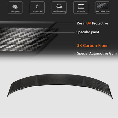 Audi TT TTS TTRS MK3 8S Coupe 2015-2021 Rear Trunk Spoiler Carbon Fiber-Ahacarbon