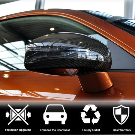 Audi TT TTS TTRS MK2 2008-2014 R8 2007-2011 Mirror Covers Replacement Style Carbon Fiber-Ahacarbon