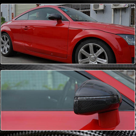 Audi TT TTS TTRS MK2 2008-2014 R8 2007-2011 Mirror Covers Replacement Style Carbon Fiber-Ahacarbon
