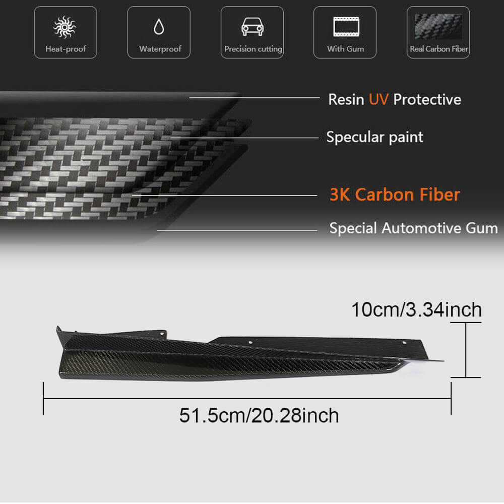 Audi TT TTS Sline TTRS MK3 8S 2015-2019 Side Skirts Carbon Fiber-Ahacarbon