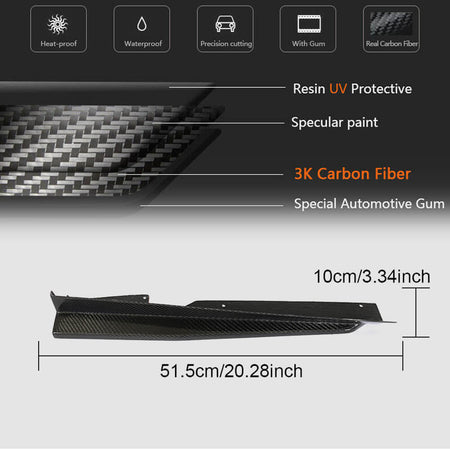 Audi TT TTS Sline TTRS MK3 8S 2015-2019 Side Skirts Carbon Fiber-Ahacarbon