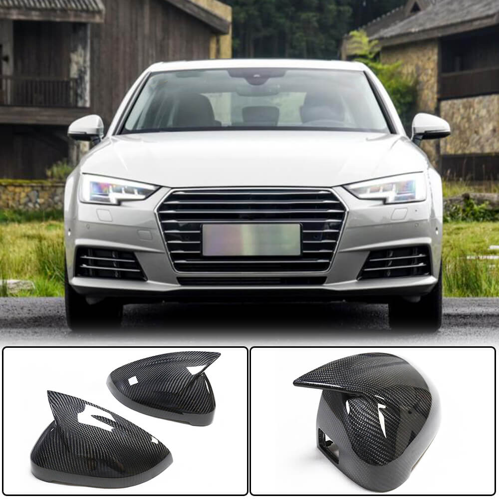 Audi A4 Sline S4 RS4 A5 B9 Mirror Covers Pair LHD Replacement Carbon Fiber-Ahacarbon
