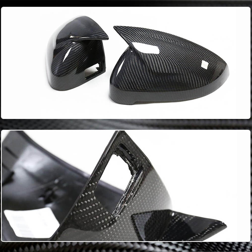Audi A4 Sline S4 RS4 A5 B9 Mirror Covers Pair LHD Replacement Carbon Fiber-Ahacarbon