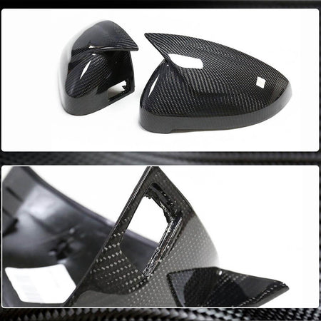 Audi A4 Sline S4 RS4 A5 B9 Mirror Covers Pair LHD Replacement Carbon Fiber-Ahacarbon