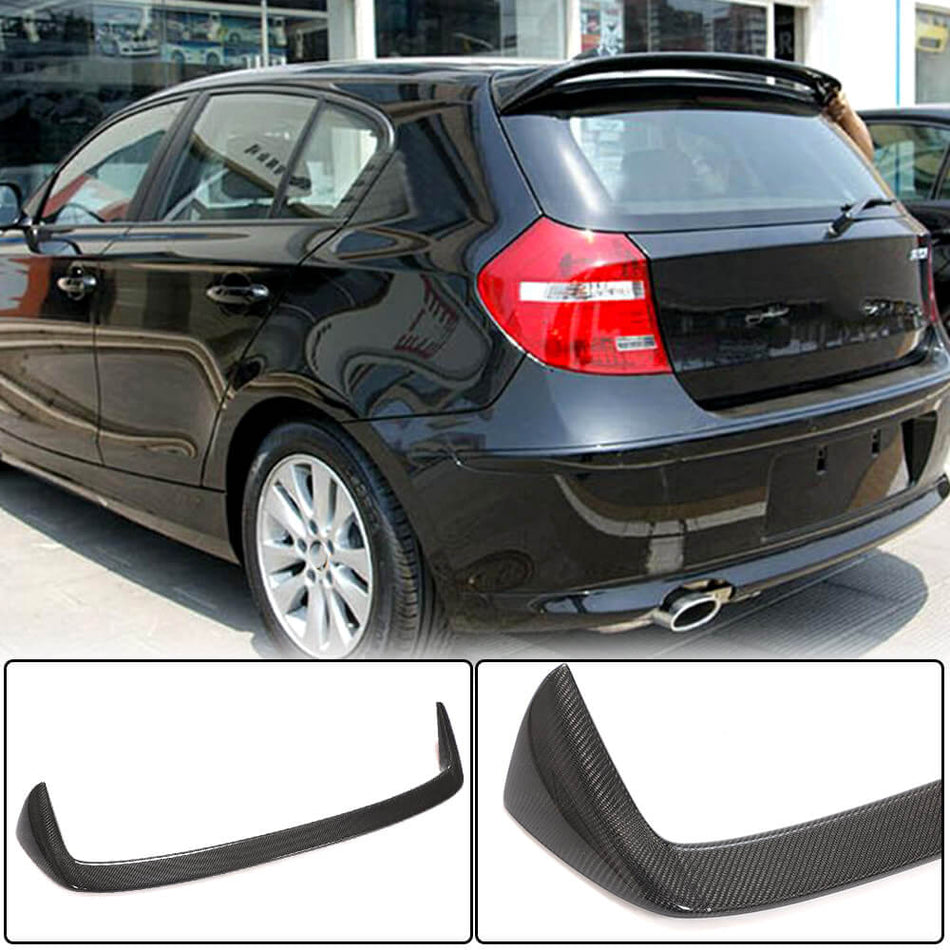 BMW 1 Series E81 E87 2004-2012 Rear Roof Spoiler Carbon Fiber-Ahacarbon