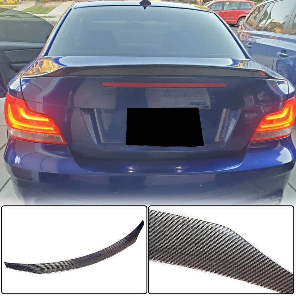 BMW 1 Series E82 1M Coupe 2008-2013 Rear Trunk Spoiler Carbon Fiber-Ahacarbon