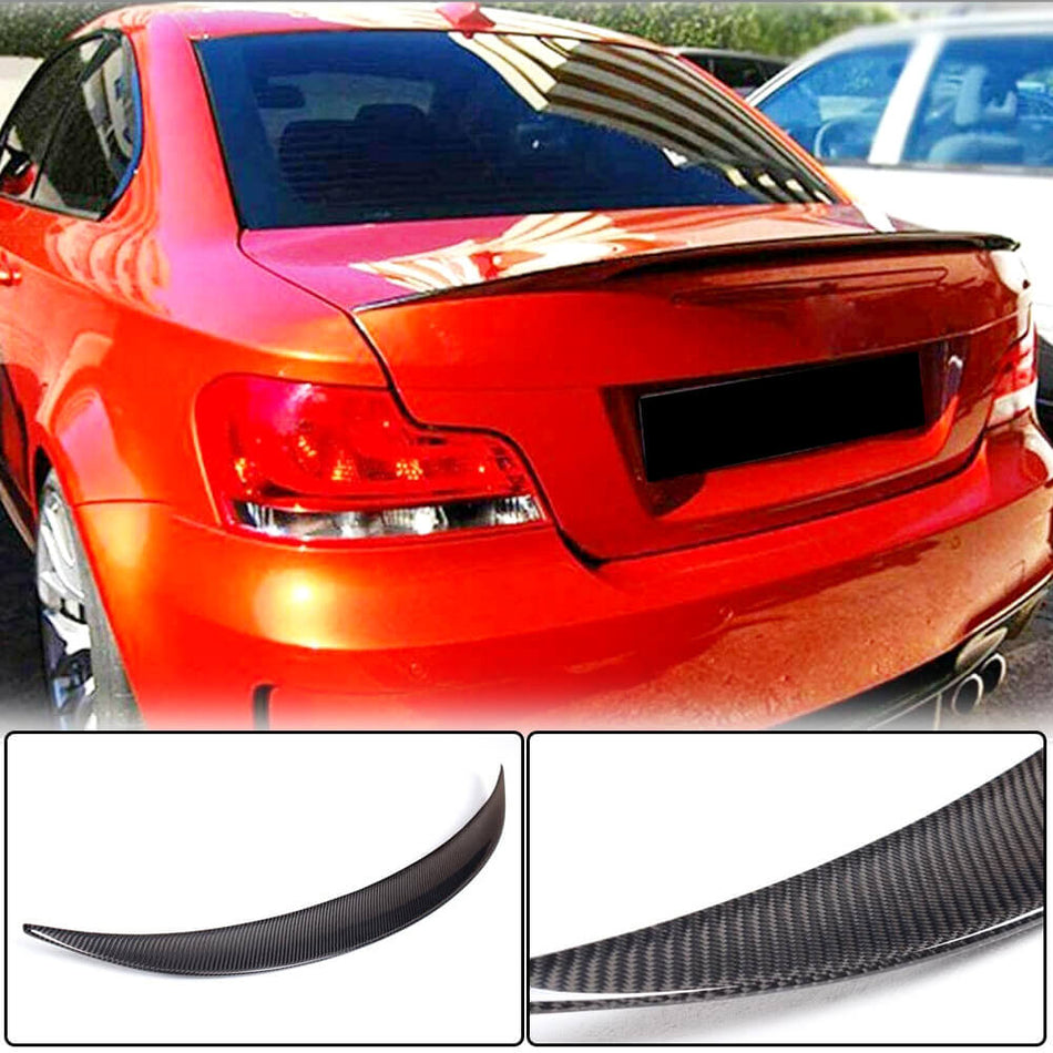 BMW 1 Series E82 1M Coupe 2008-2013 Rear Trunk Spoiler Carbon Fiber-Ahacarbon