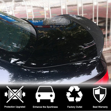 BMW 1 Series E82 1M Coupe 2008-2013 Rear Trunk Spoiler Carbon Fiber-Ahacarbon
