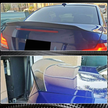 BMW 1 Series E82 1M Coupe 2008-2013 Rear Trunk Spoiler Carbon Fiber-Ahacarbon