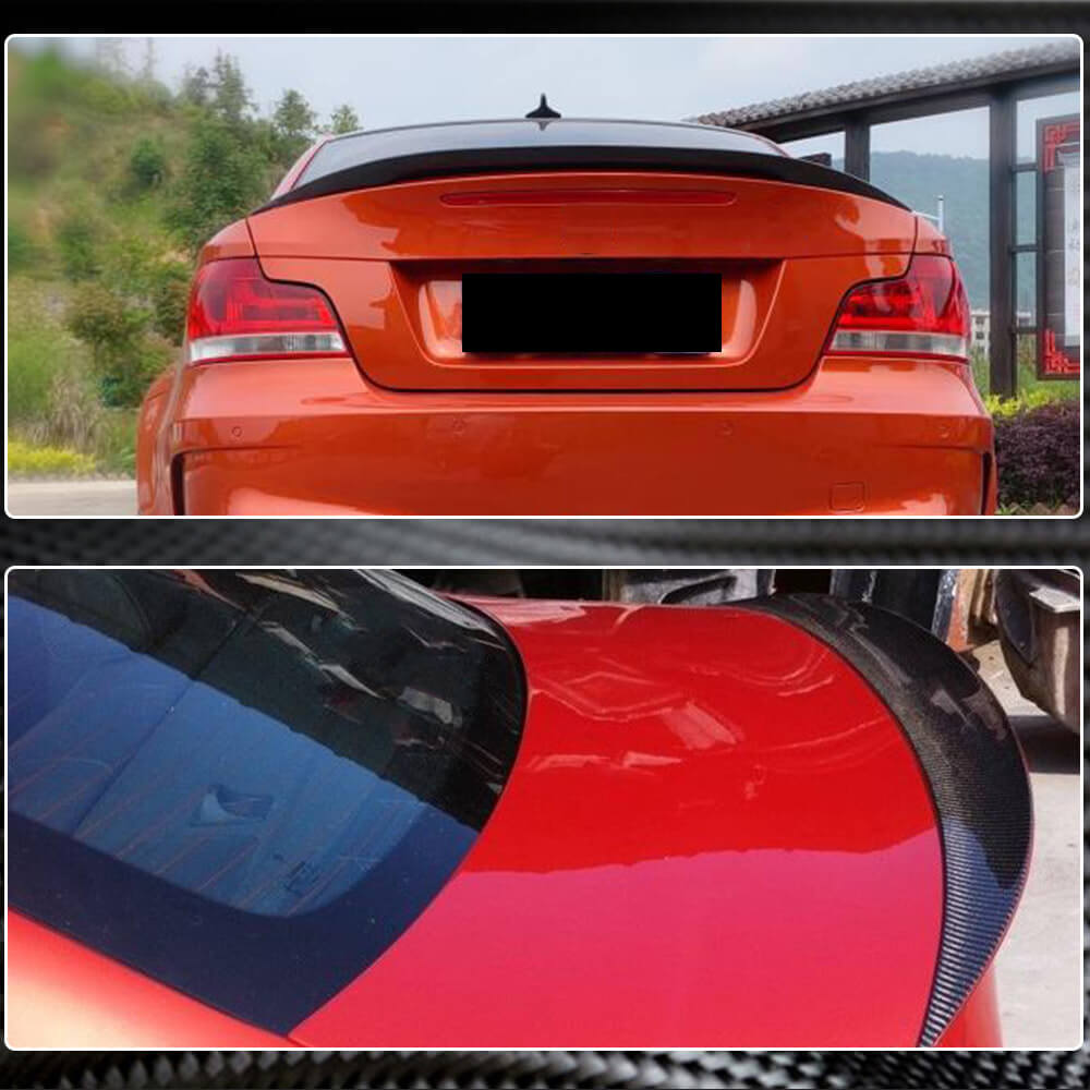 BMW 1 Series E82 1M Coupe 2008-2013 Rear Trunk Spoiler Carbon Fiber-Ahacarbon