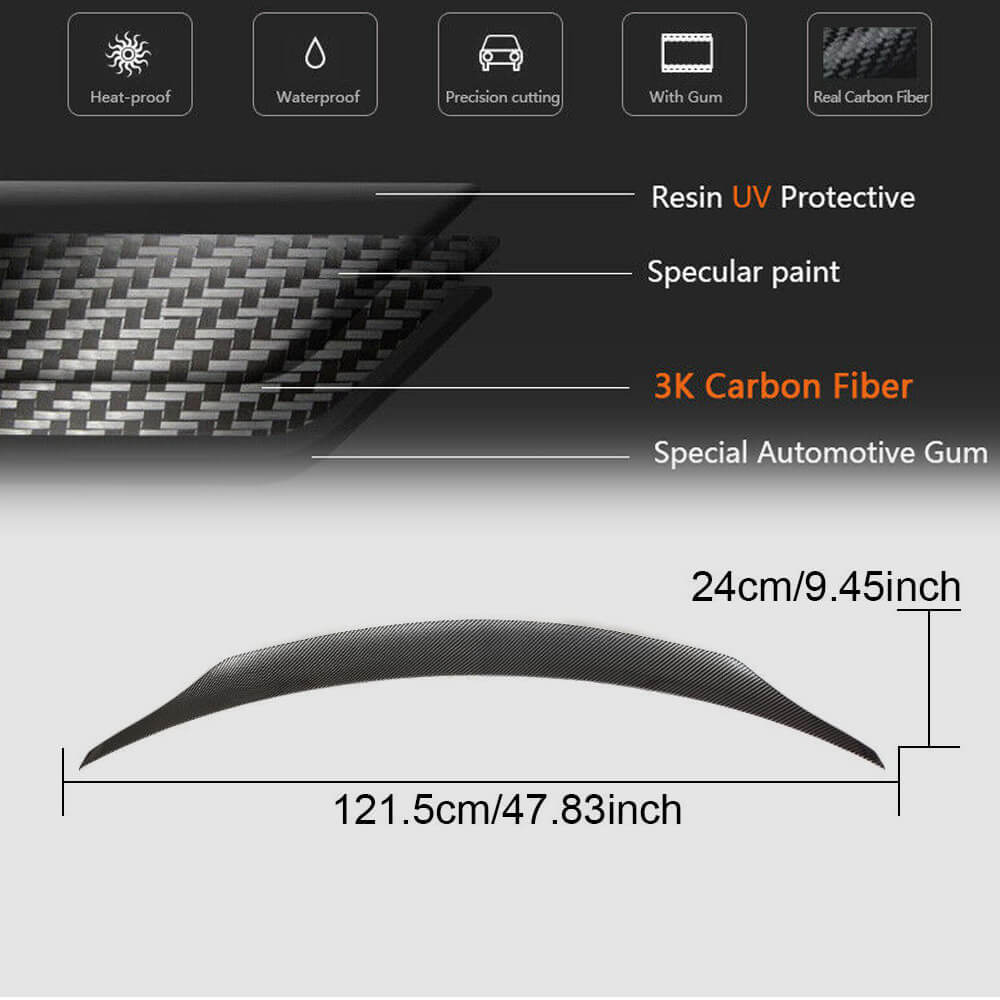 BMW 1 Series E82 1M Coupe 2008-2013 Rear Trunk Spoiler Carbon Fiber-Ahacarbon