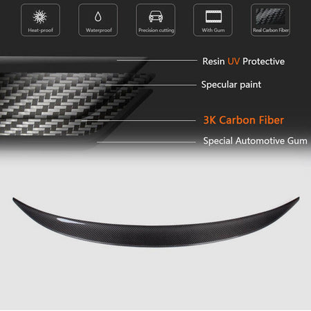 BMW 1 Series E82 1M Coupe 2008-2013 Rear Trunk Spoiler Carbon Fiber-Ahacarbon