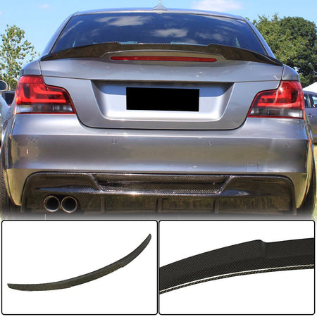 BMW 1 Series E82 1M 2008-2013 Rear Trunk Spoiler Carbon Fiber-Ahacarbon