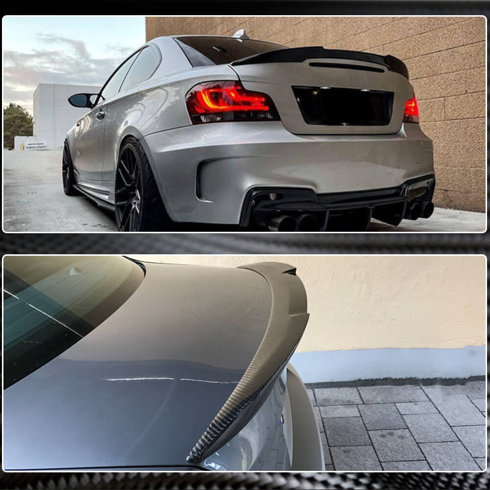 BMW 1 Series E82 1M 2008-2013 Rear Trunk Spoiler Carbon Fiber-Ahacarbon