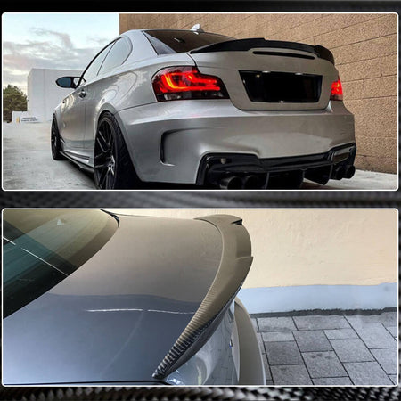 BMW 1 Series E82 1M 2008-2013 Rear Trunk Spoiler Carbon Fiber-Ahacarbon