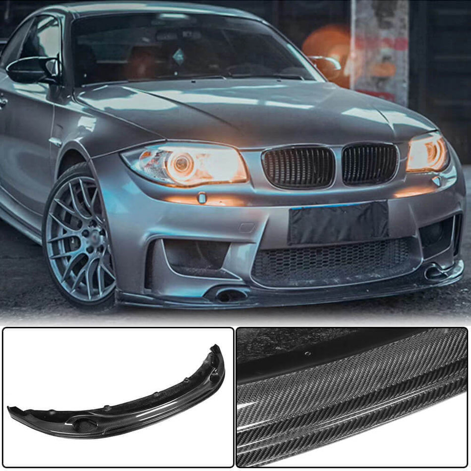 BMW 1 Series E82 1M 2011-2018 Front Bumper Lip Carbon Fiber-Ahacarbon