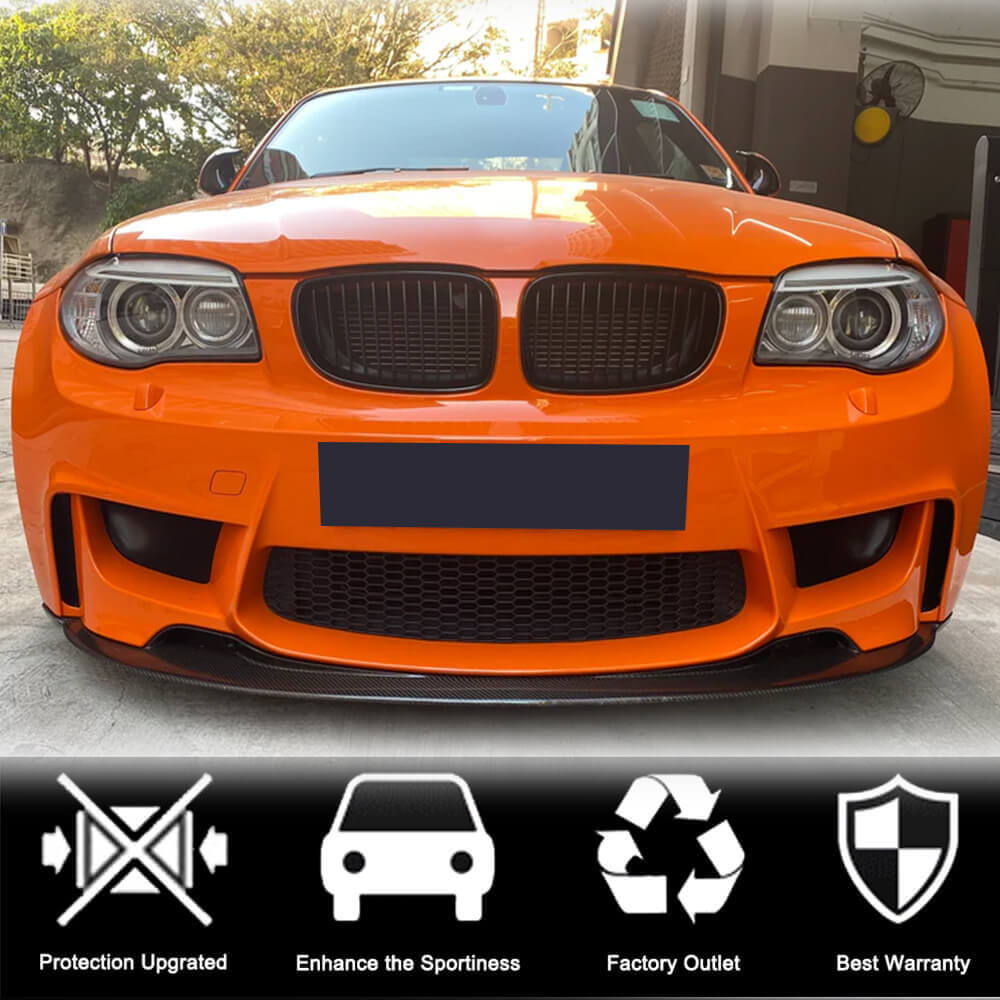 BMW 1 Series E82 1M 2011-2018 Front Bumper Lip Carbon Fiber-Ahacarbon