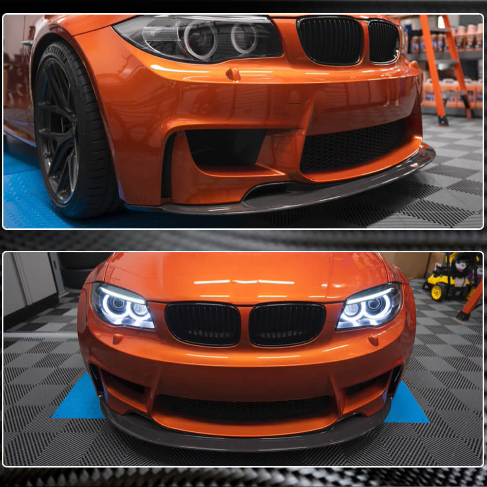 BMW 1 Series E82 1M 2011-2018 Front Bumper Lip Carbon Fiber-Ahacarbon