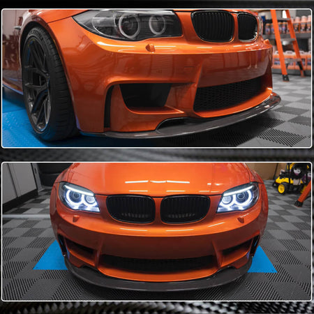 BMW 1 Series E82 1M 2011-2018 Front Bumper Lip Carbon Fiber-Ahacarbon