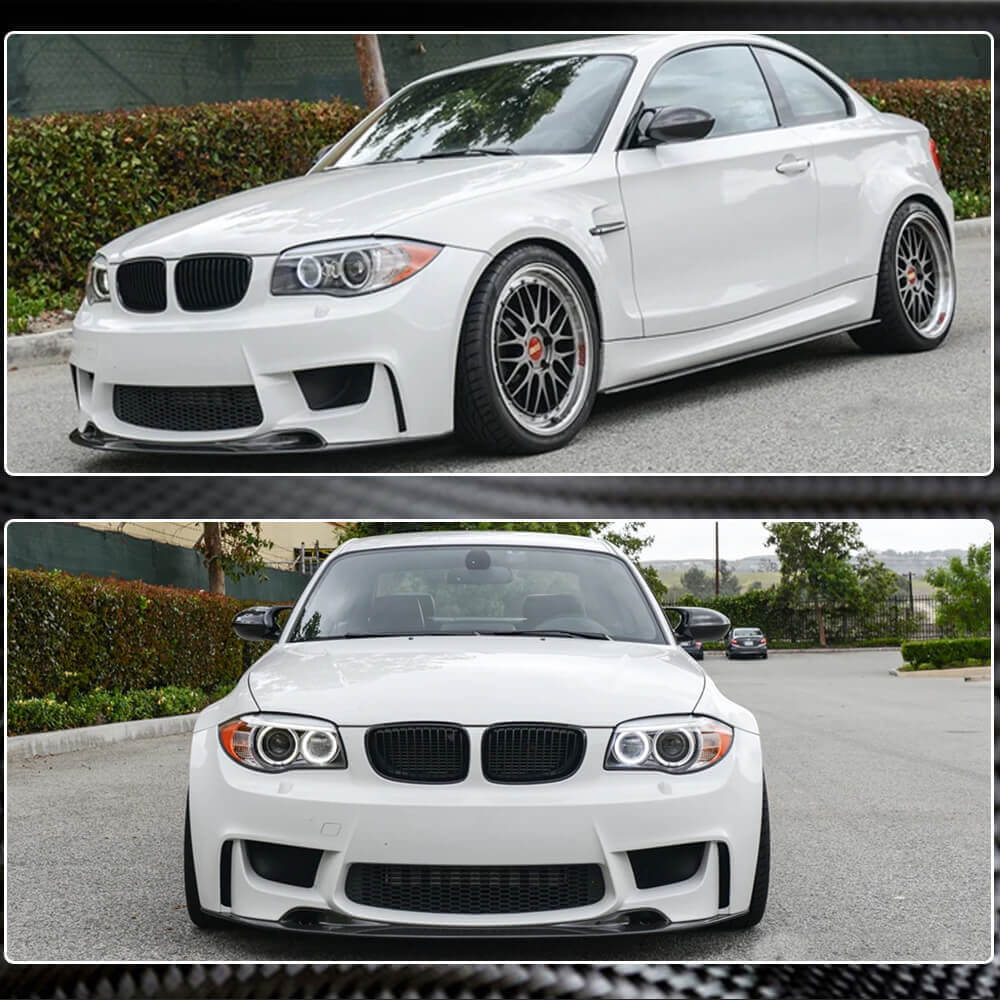BMW 1 Series E82 1M 2011-2018 Front Bumper Lip Carbon Fiber-Ahacarbon
