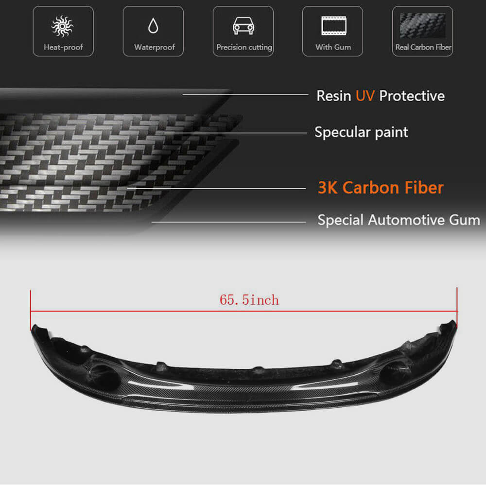 BMW 1 Series E82 1M 2011-2018 Front Bumper Lip Carbon Fiber-Ahacarbon