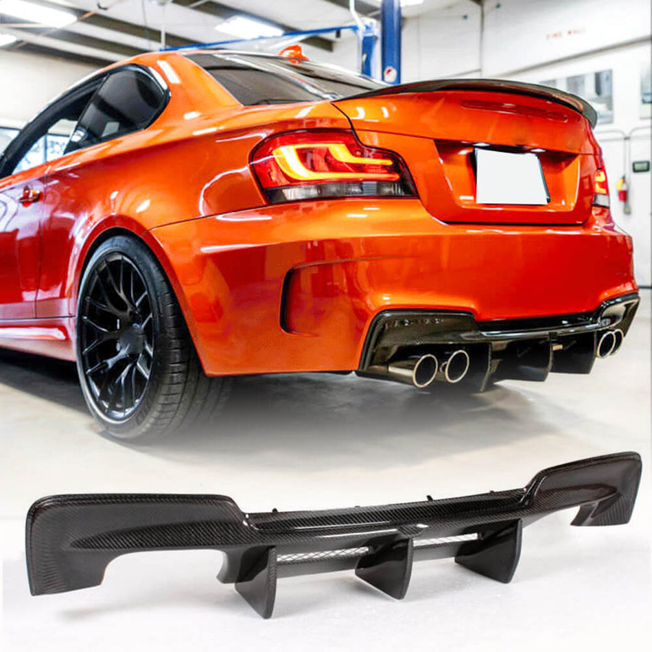 BMW 1 Series E82 1M 2011-2018 Rear Bumper Diffuser Carbon Fiber/FRP-Ahacarbon