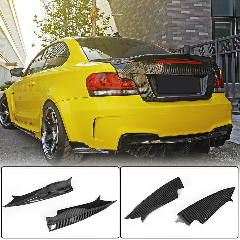 BMW 1 Series E82 1M 2011-2018 Rear Bumper Splitters Carbon Fiber-Ahacarbon