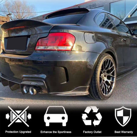 BMW 1 Series E82 1M 2011-2018 Rear Bumper Splitters Carbon Fiber-Ahacarbon