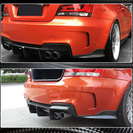 BMW 1 Series E82 1M 2011-2018 Rear Bumper Splitters Carbon Fiber-Ahacarbon
