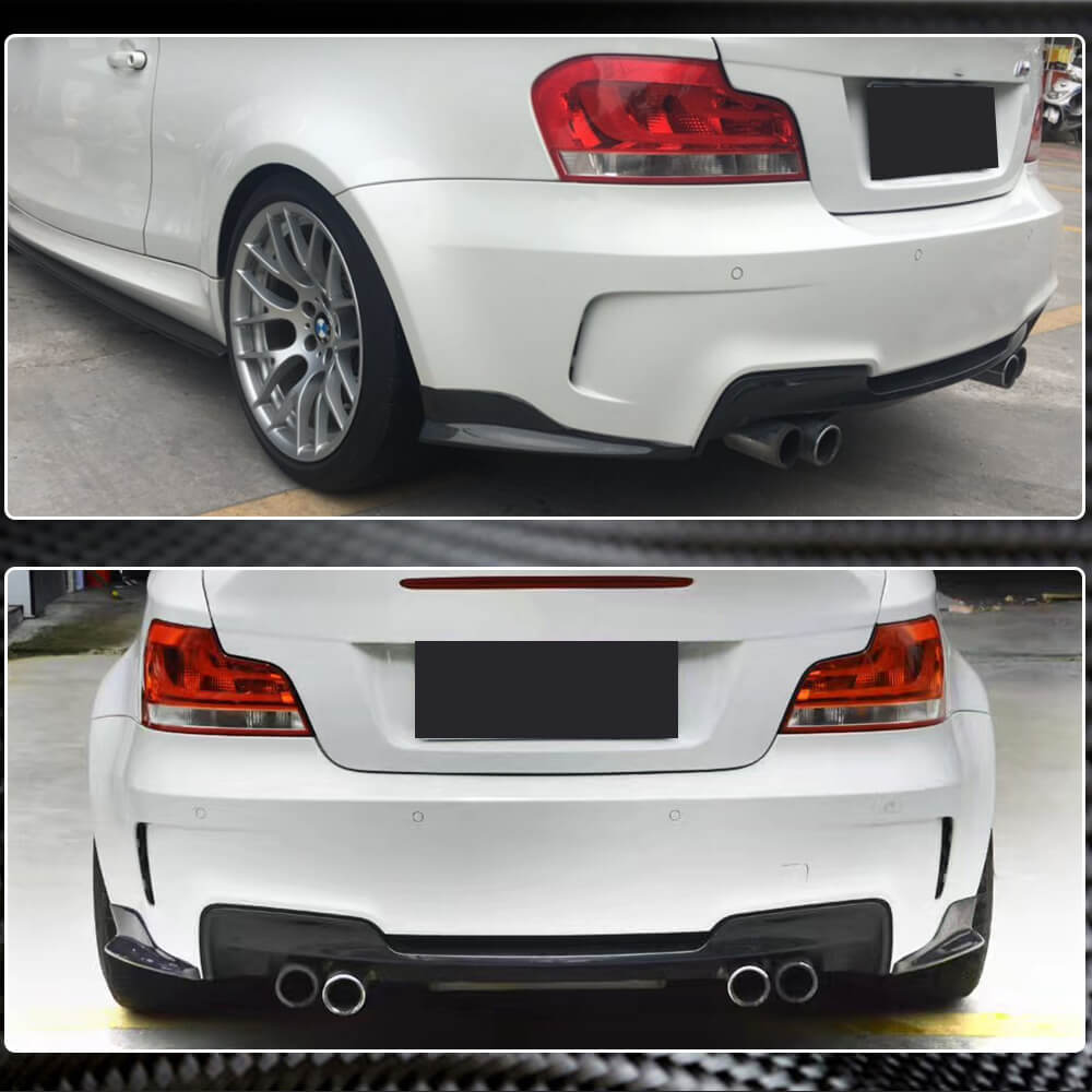 BMW 1 Series E82 1M 2011-2018 Rear Bumper Splitters Carbon Fiber-Ahacarbon
