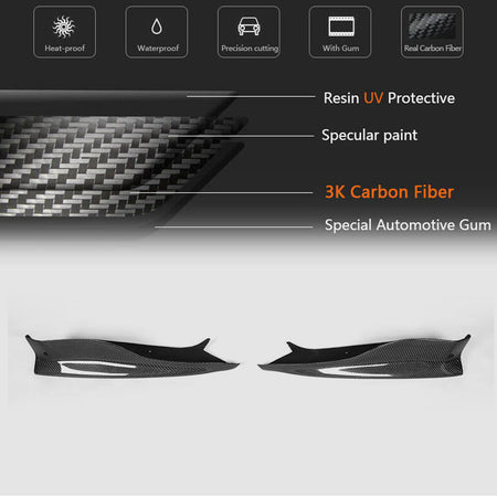 BMW 1 Series E82 1M 2011-2018 Rear Bumper Splitters Carbon Fiber-Ahacarbon