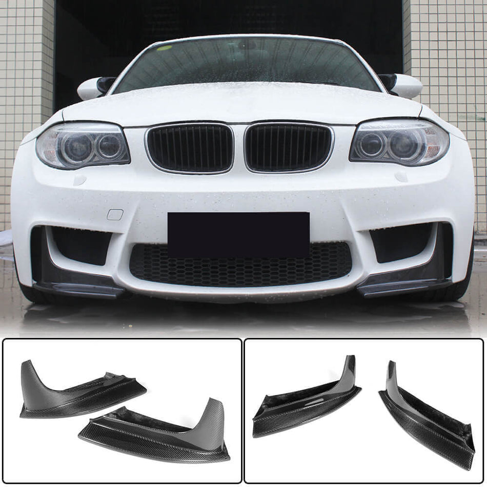 BMW 1 Series E82 1M 2011-2018 Front Bumper Splitters Carbon Fiber-Ahacarbon