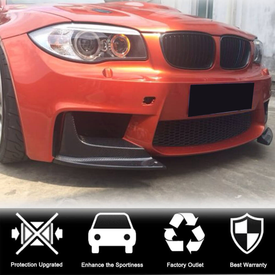 BMW 1 Series E82 1M 2011-2018 Front Bumper Splitters Carbon Fiber-Ahacarbon