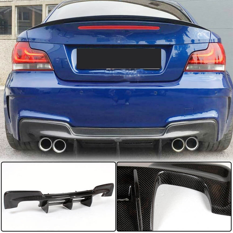 BMW 1 Series E82 1M 2011-2018 Rear Bumper Diffuser Carbon Fiber/FRP-Ahacarbon
